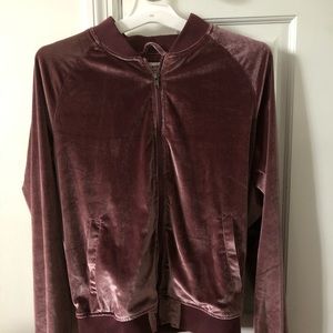 crushed velvet jacket zip up